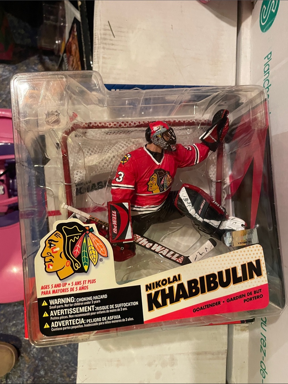 Nikolai Khabibulin Chicago Blackhawks Goaltender Figure - Red
